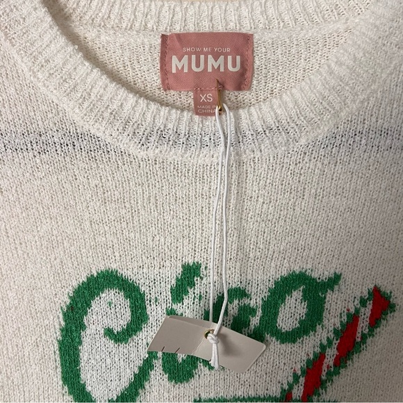 Show me your mumu woodsy sweater in ciao cocktail, oversized sweater, size XS - Picture 7 of 13